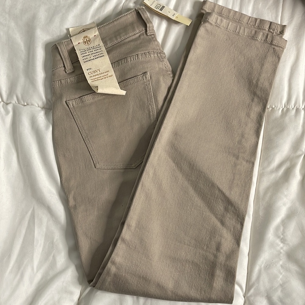 Talbots Curvy Slim Ankle Jeans Size 6 NWT Khaki